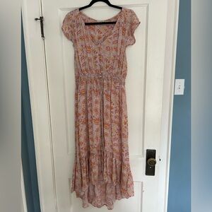 Lucky Brand Pink and Yellow Paisley Dress